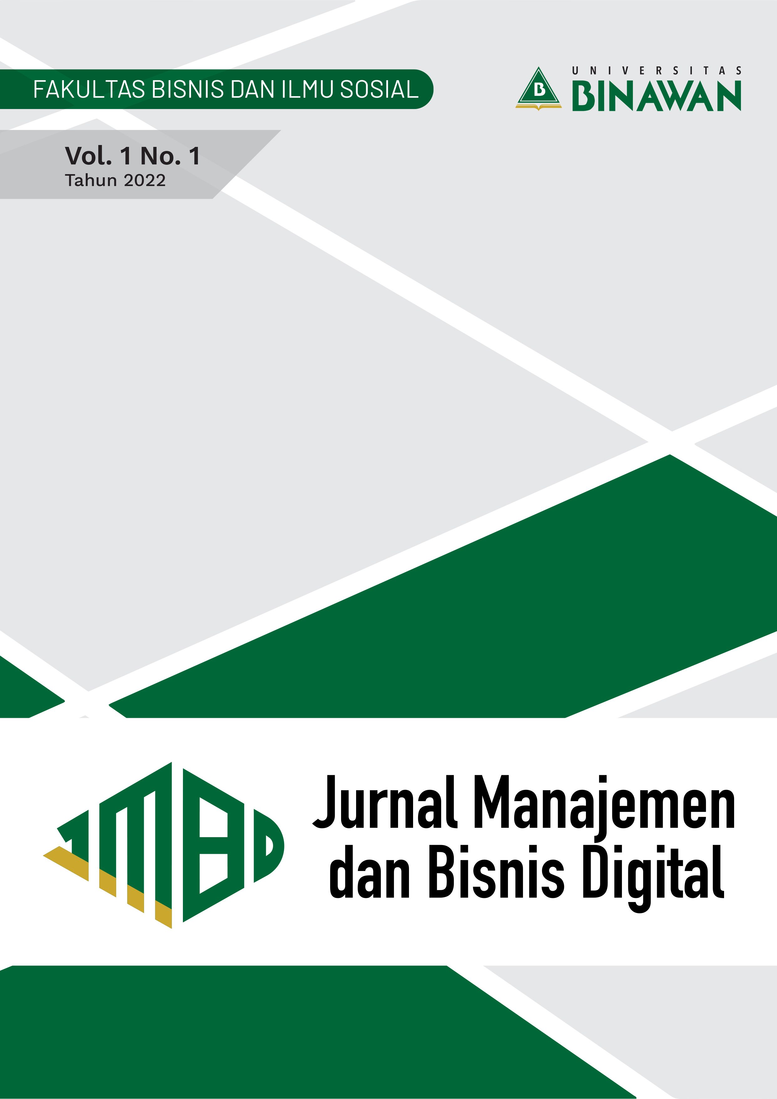 					View Vol. 1 No. 1 (2022): Jurnal Manajemen dan Bisnis Digital
				